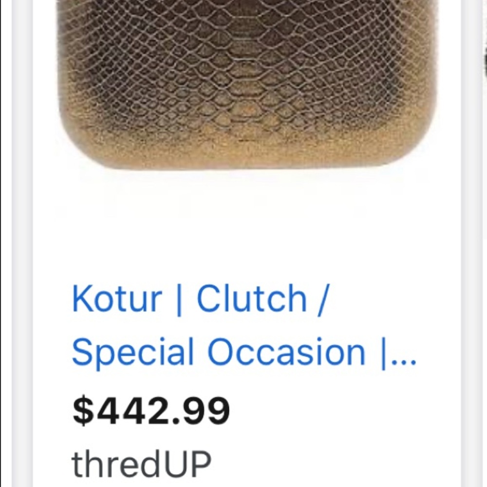 KOTUR gold evening bag